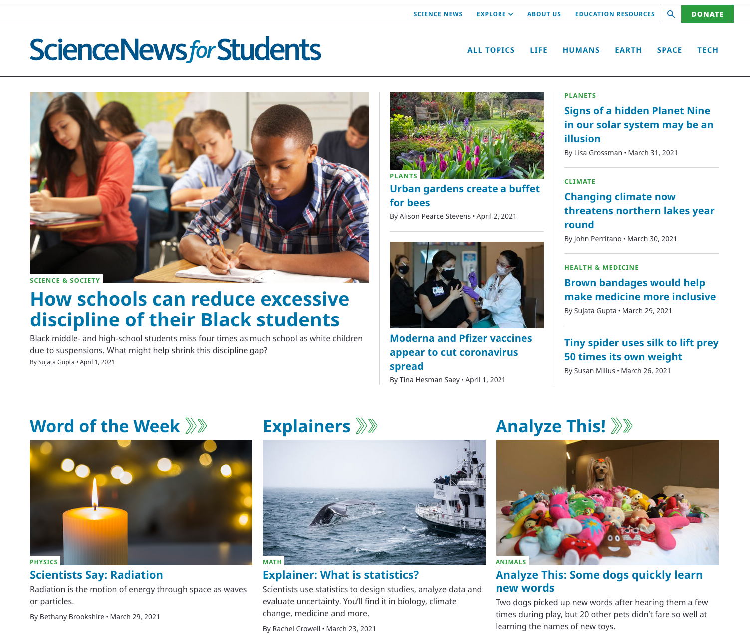 Science News for Kids launches - Society for Centennial