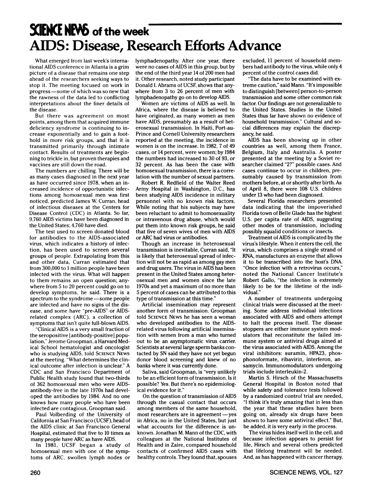 1980s: Science News covers HIV/AIDS research and treatment - Society ...